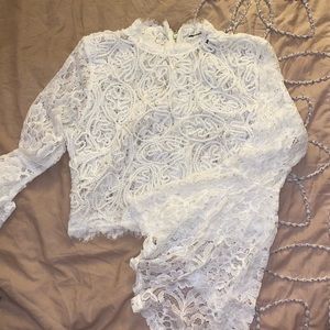 Lace, flared out crop top
